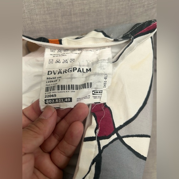 IKEA Dvargpalm Pillow Circles Multicolor MCM Abstract Boho COVER ONLY #0919242 - Picture 8 of 11